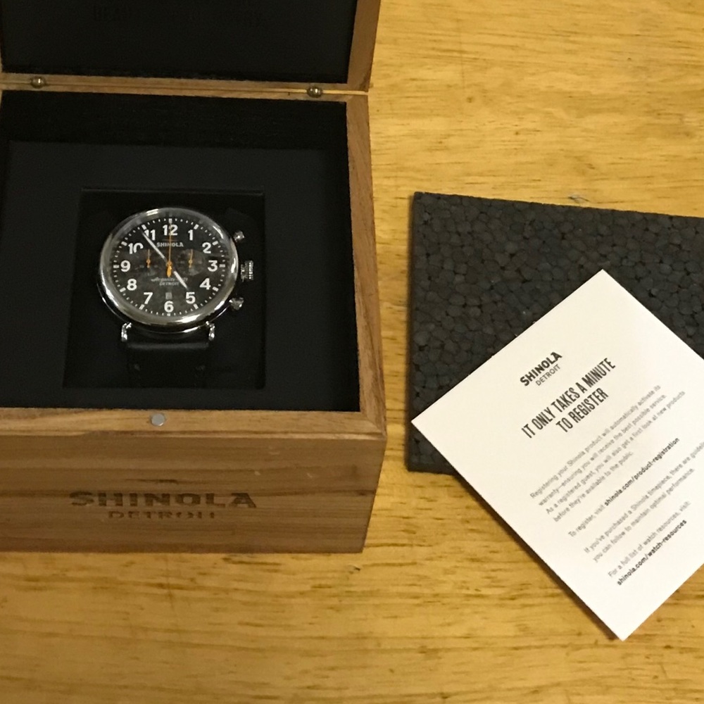 Shinola The Runwell Chrono 47mm -New- Was $750+Tax - Picture 2 of 8